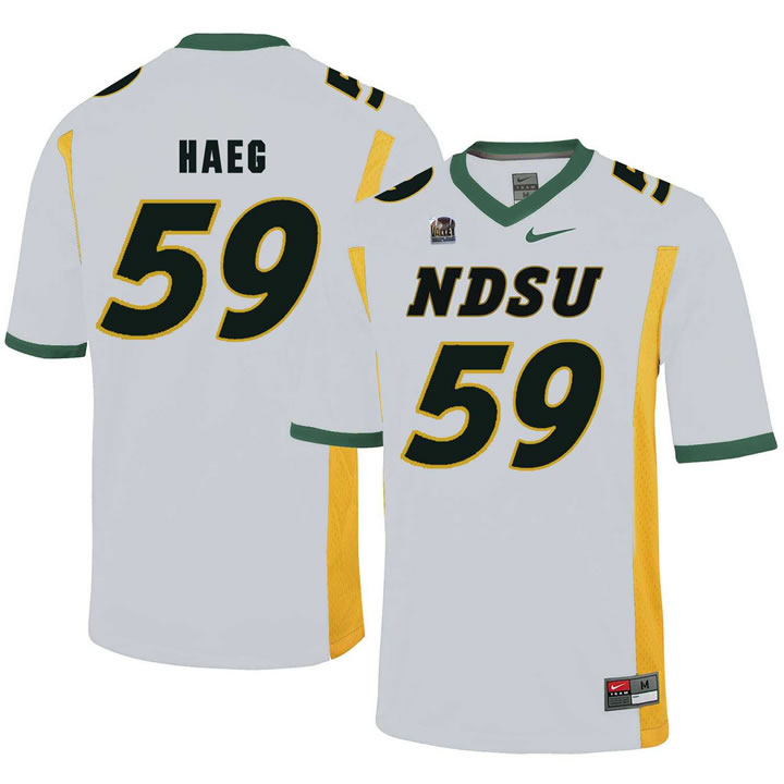 North Dakota State Bison #59 Joel Haeg White College Football Jersey